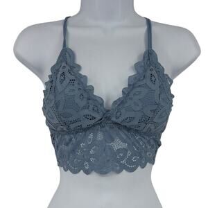 Love Tree Lace Bralette Top Small Strappy Y2K Festival Boho Coquette New Crop